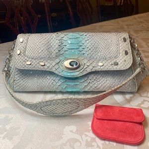 Judith Leiber Snakeskin Shoulder Bag